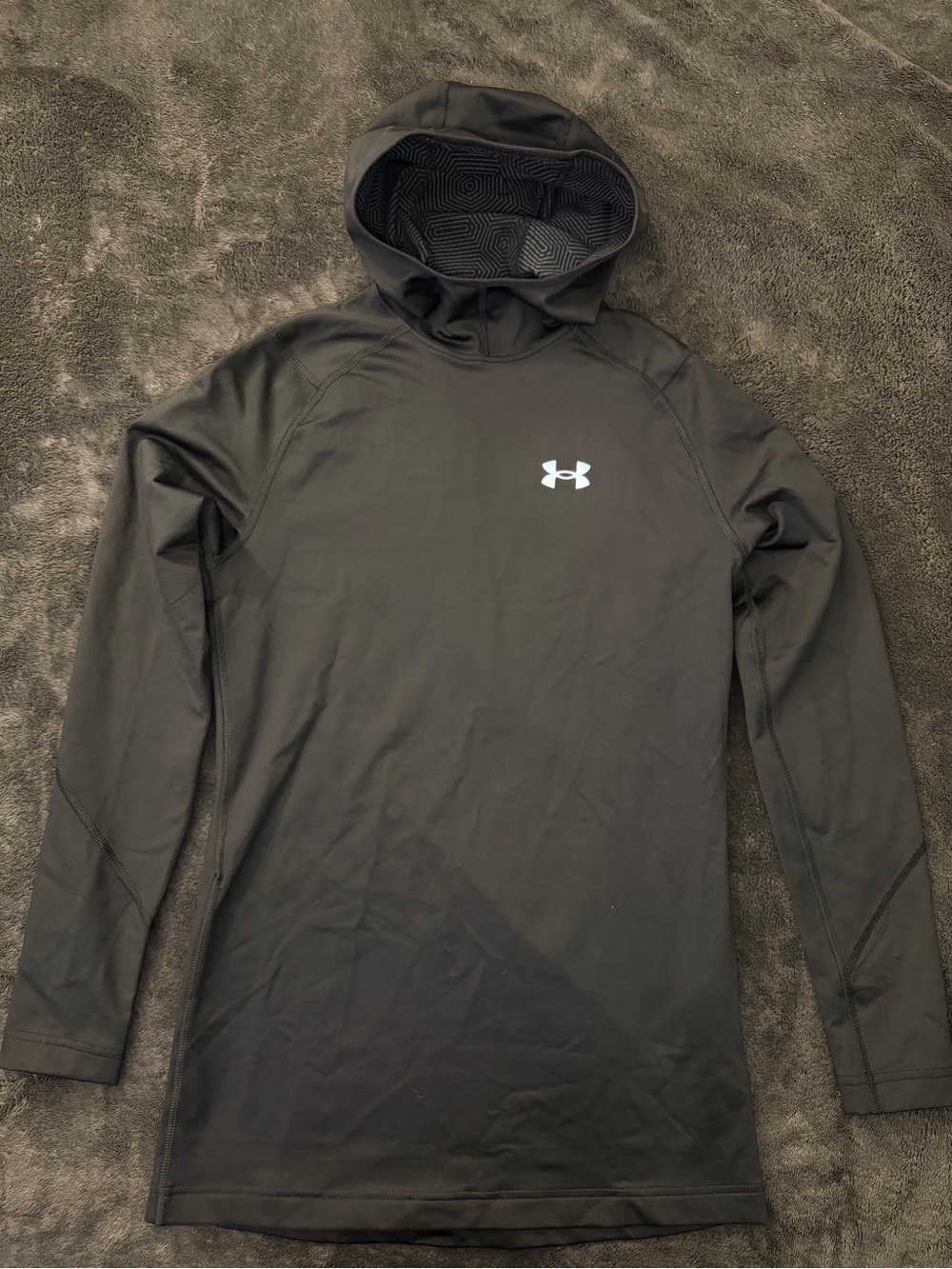 NEW Men's Under Armour Fitted Infrared Hoodie Black Small
